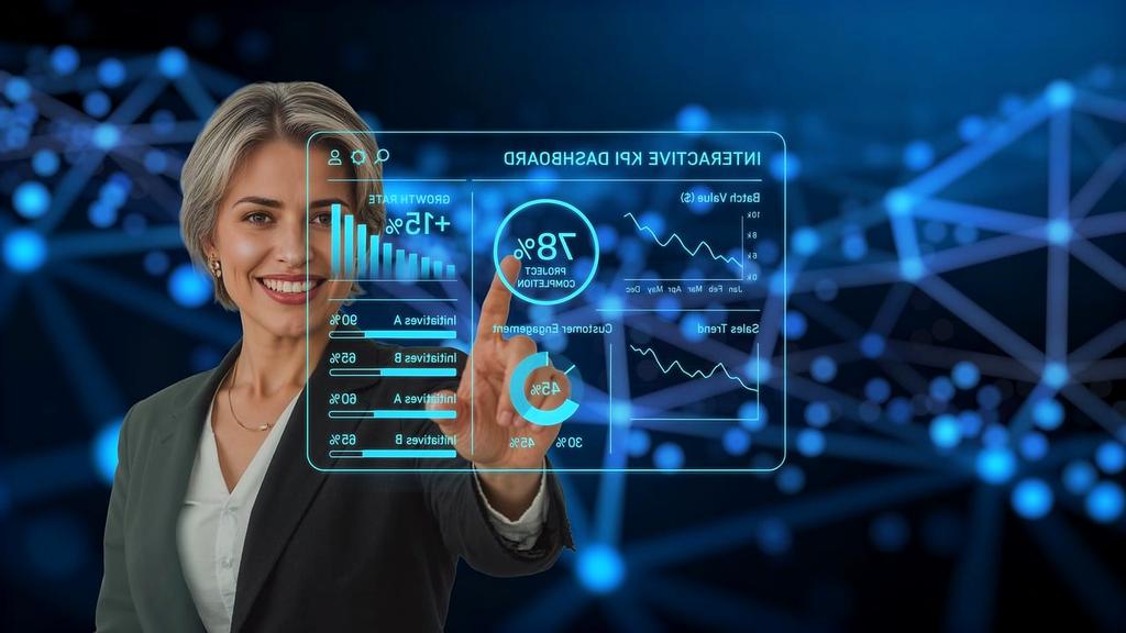 Zaawansowany dashboard analityczny z wizualizacjami danych biznesowych AI